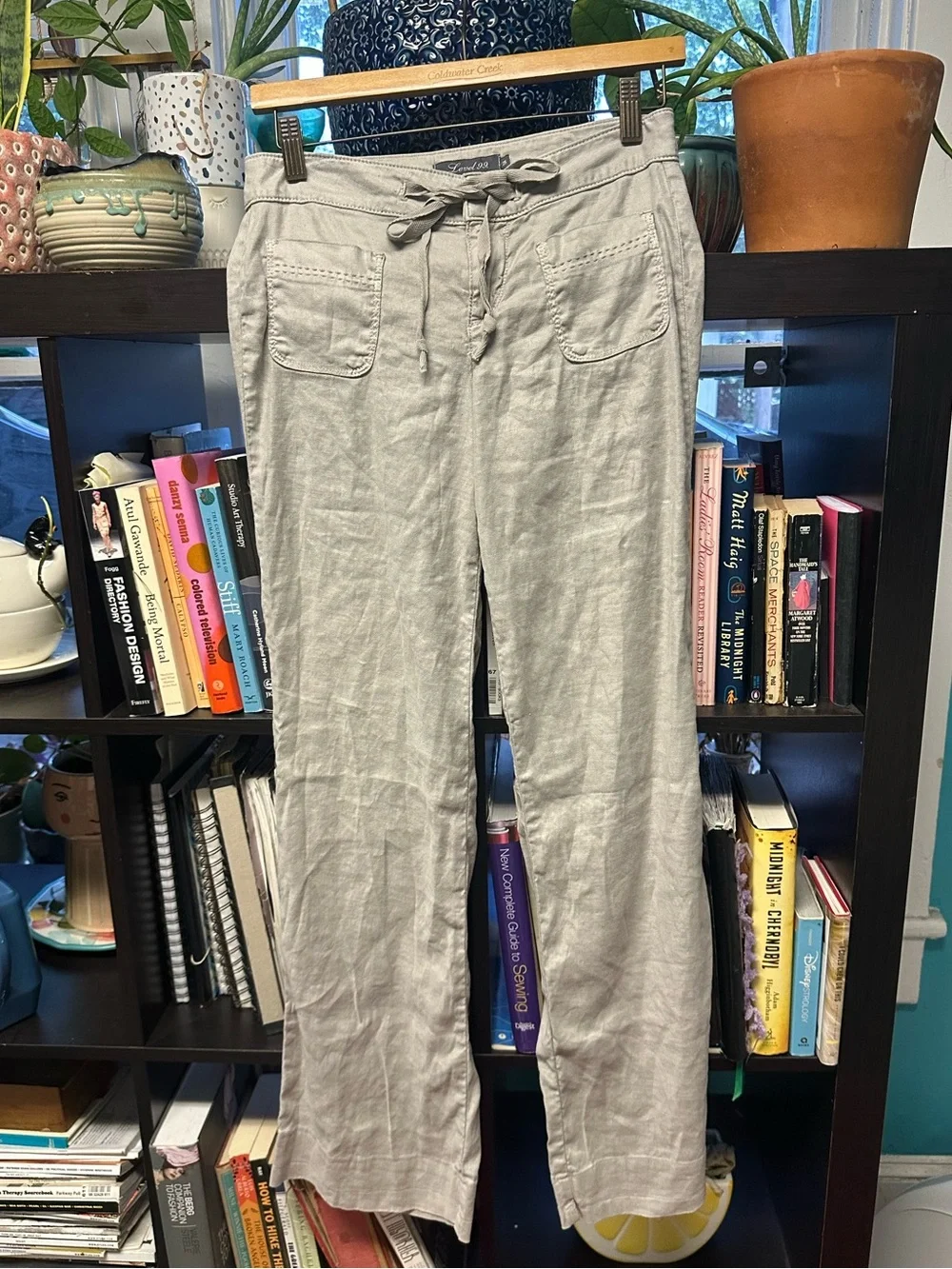 Anthropologie level 99 linen blend coastal grandma lounge pants size 25